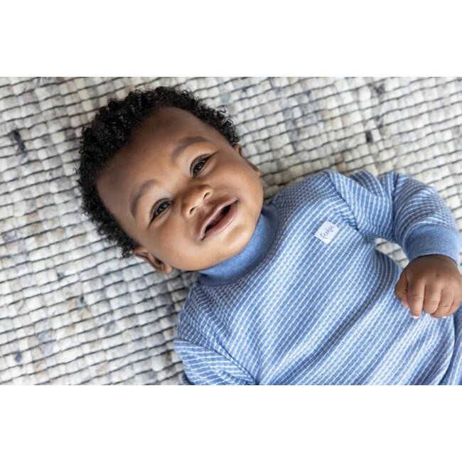 Feetje pyjama wafel blue melange