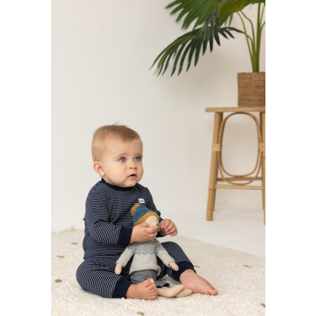 Feetje pyjama wafel royal blue