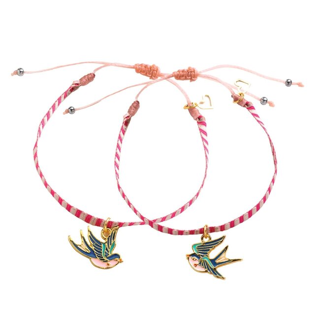dj00011 duo jewels bird ribbons