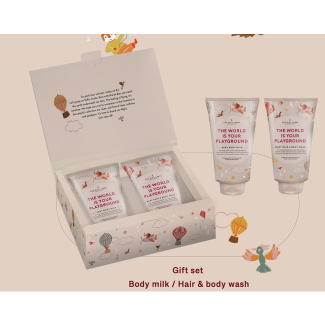 The Gift Label gift box baby the world is your playground