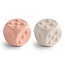 Mushie Mushie Dice press toy 2pck Blush/Shifting Sands