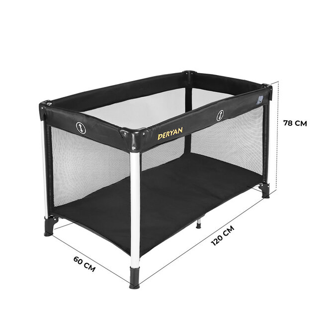 Deryan campingbed Believer premium zwart