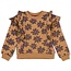 Jubel Jubel sweater aop - Flowers for Life camel