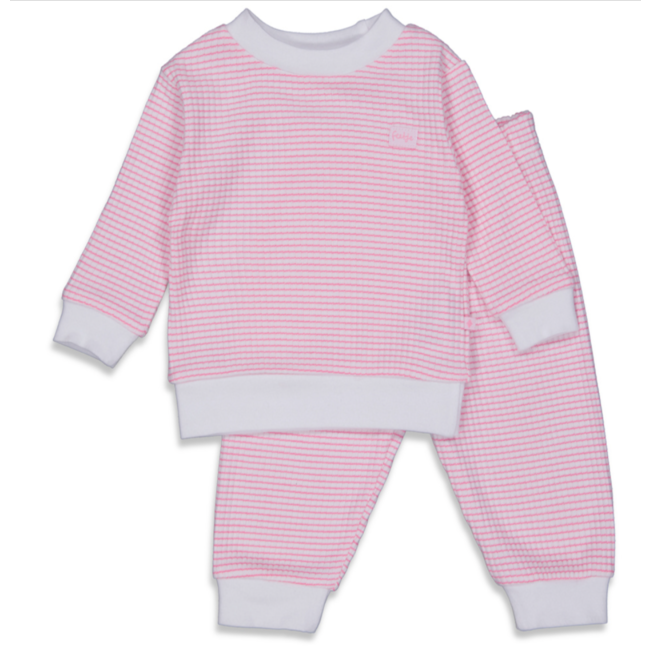 Feetje pyjama wafel roze