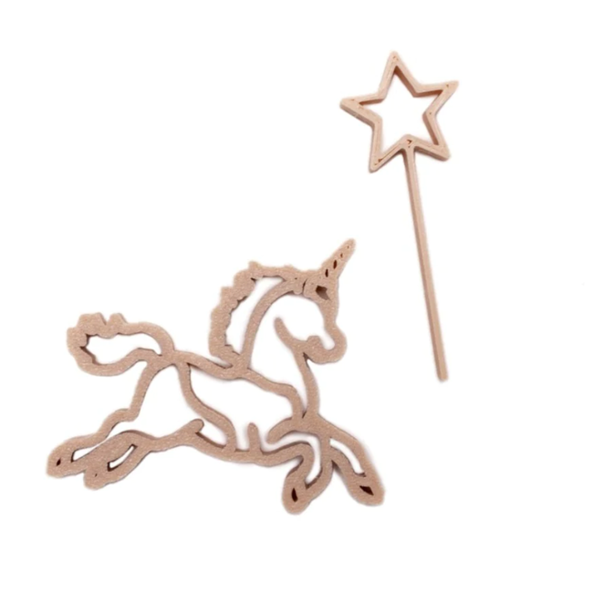 Grennn uitstekers eenhoorn en toverstaf