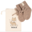 Moalie Moalie merino slofje camel 0 - 12 mnd
