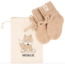 Moalie Moalie merino slofje beige 0 - 12 mnd