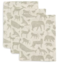 Jollein Jollein washand hydrofiel Animals Olive green (3pck)