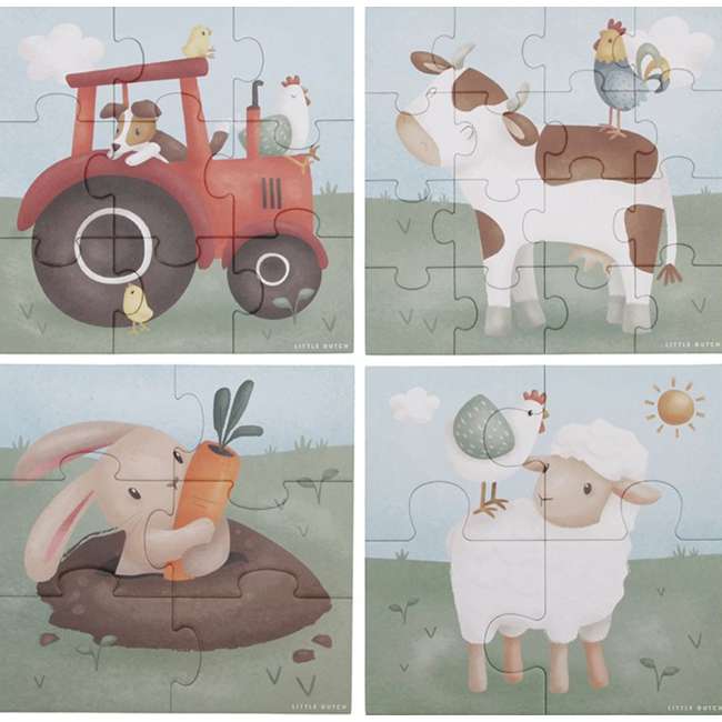 Little Dutch 4 in 1  puzzel  Little Farm FSC