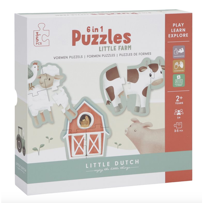 Little Dutch 6 in 1 puzzel  Little Farm FSC