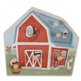 Little Dutch Little Dutch houten puzzel  Little Farm FSC