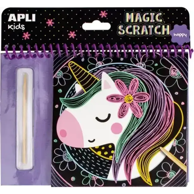 Apli - Happy kras kleuren boek