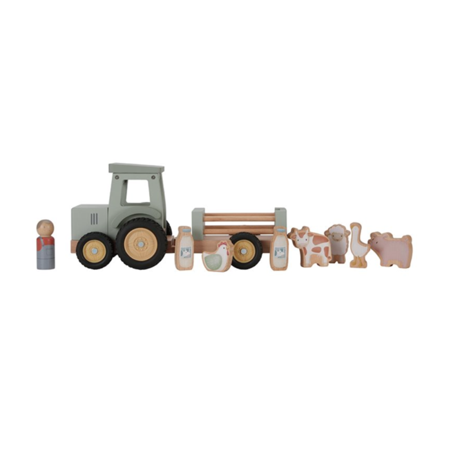 Little Dutch tractor met trailer  Little Farm FSC