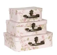 Clayre & Eef koffertje flowery light rose middel