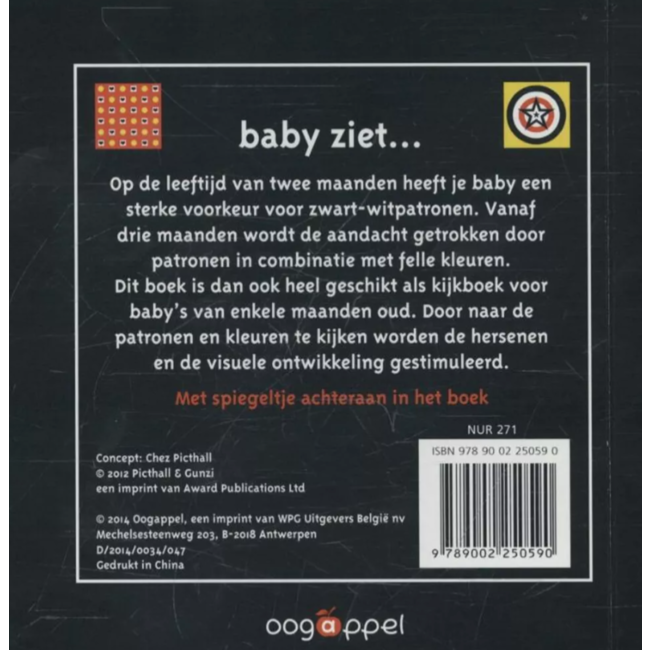 Baby ziet: Kijkboek met spiegeltje - 0-6 mnd
