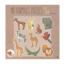 Puzzel 10 dieren 2+
