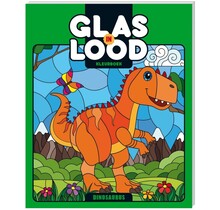 Glas in lood kleurboeken dinosaurus