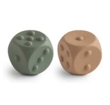 Mushie Dice press toy 2pck Dried thyme/ Natural