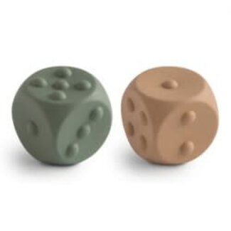 Mushie Mushie Dice press toy 2pck Dried thyme/ Natural