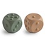 Mushie Mushie Dice press toy 2pck Dried thyme/ Natural