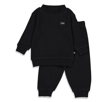 Feetje Pyjama wafel - Family Edition fancy black
