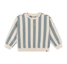 Daily7 sweater oversized stripe stone green