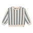 Daily7 Daily7 sweater oversized stripe stone green