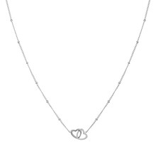 Ketting share hearts zilver kind