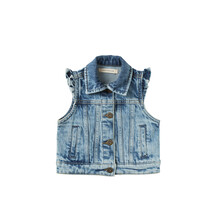 Your Wishes gilet Prudence sky blue strech denim