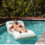 Swim Essentials Luxe lounge float Old green
