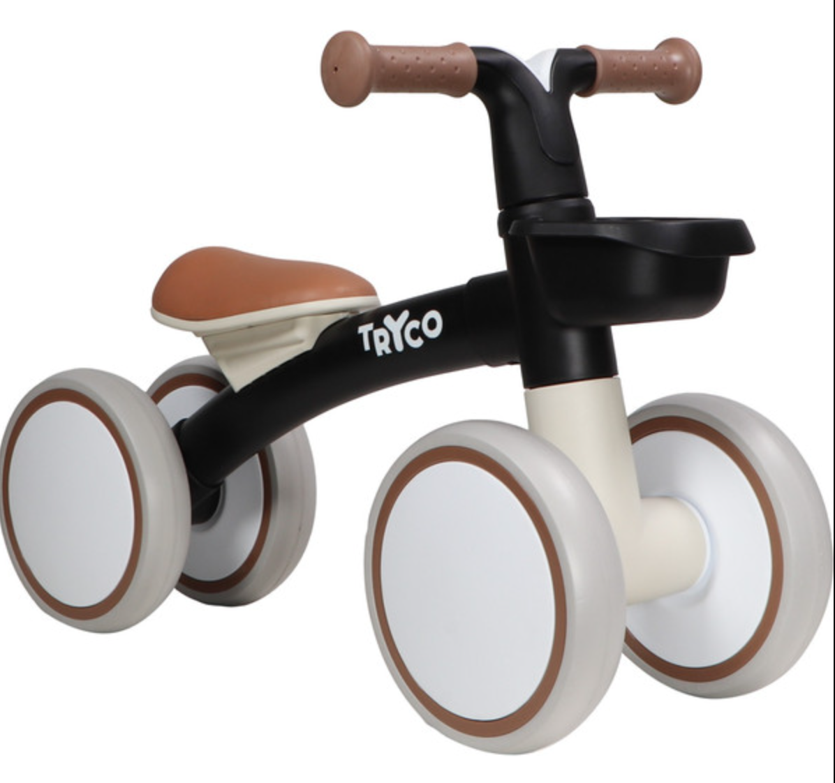 Tryco First Bike Luna – Draisienne En Bois Personnalisable Avec Nom – Noir, Siège Réglable, Roues Silencieuses – Dès 2 Ans – Cadeau Unique