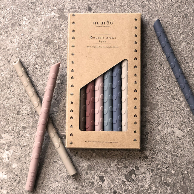 Nuuroo siliconen rietjes Ada mix 8 stuks