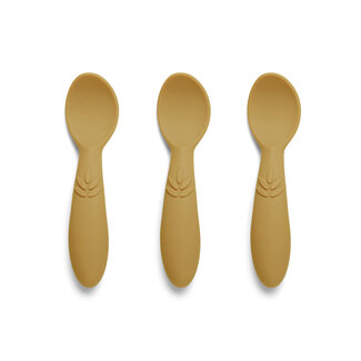 Nuuroo Nuuroo siliconen spoon Ella 3-pack dusty yellow