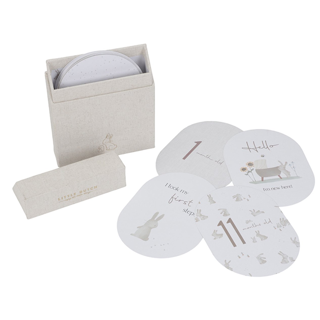 Little Dutch mijlpaal kaarten ' Mijn eerste jaar' Baby bunny FSC
