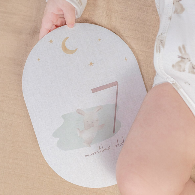 Little Dutch mijlpaal kaarten ' Mijn eerste jaar' Baby bunny FSC