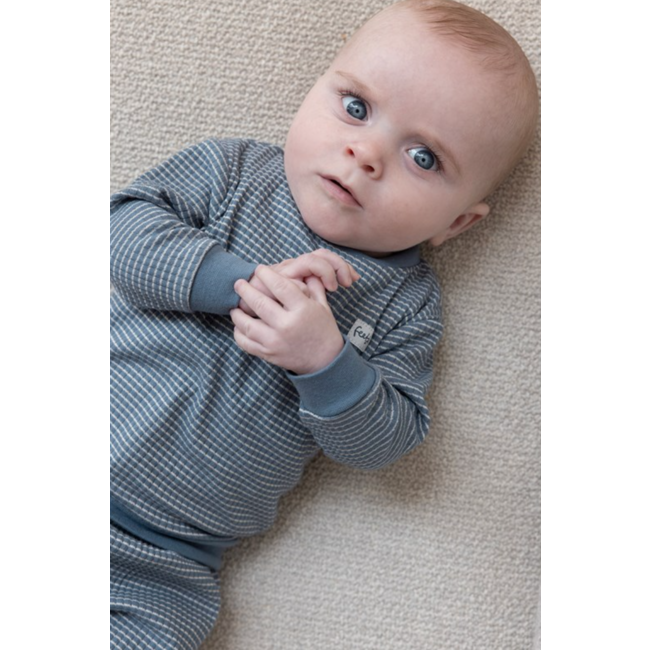 Feetje pyjama wafel ijsblauw