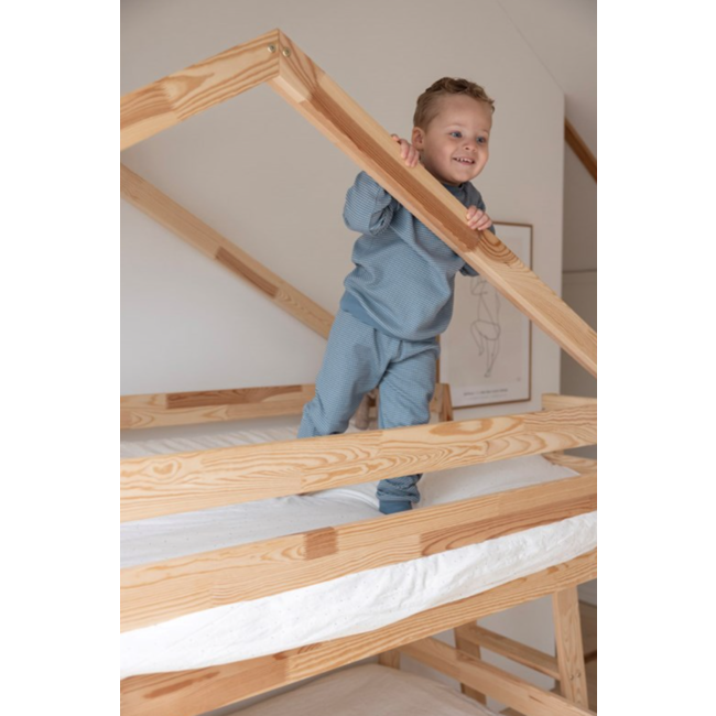 Feetje pyjama wafel ijsblauw