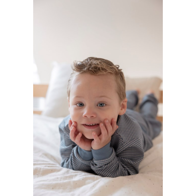 Feetje pyjama wafel ijsblauw