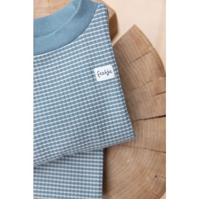 Feetje pyjama wafel ijsblauw