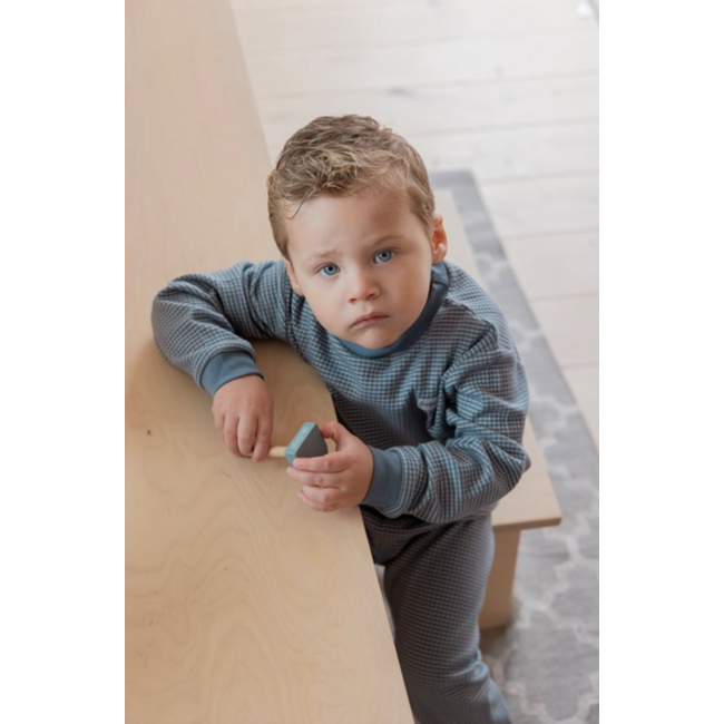 Feetje pyjama wafel ijsblauw