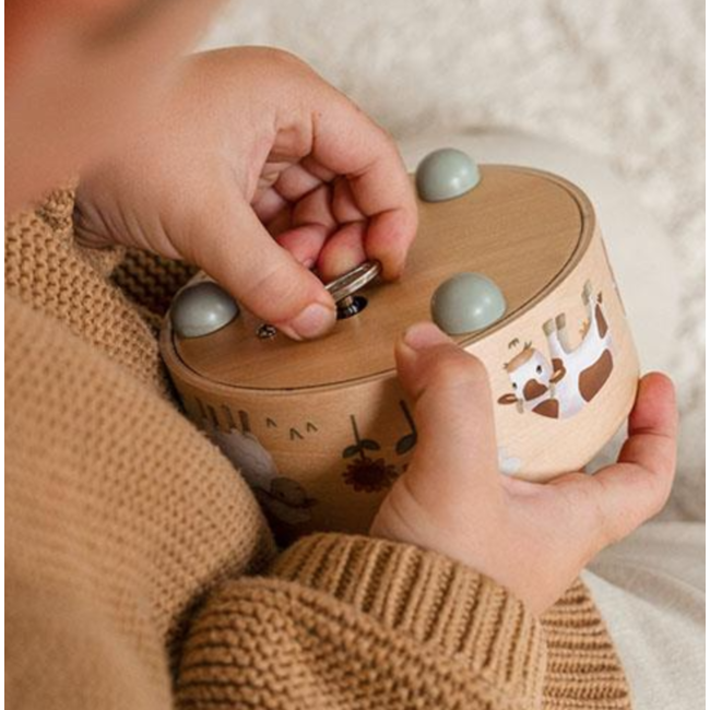 Little Dutch houten muziekdoosje Little Farm