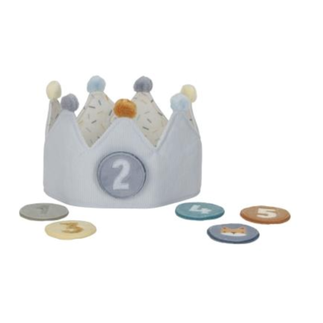 Little Dutch Verjaardagskroon stof met blauwe cijfers