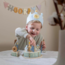 Little Dutch Verjaardagskroon stof met blauwe cijfers