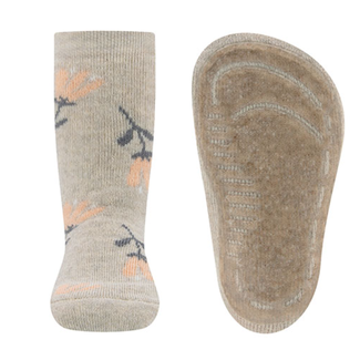 Ewers Ewers antislip sokken Bloemen beige melangee