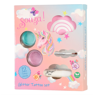 Souza Souza Glitter tattoo set Eenhoorn