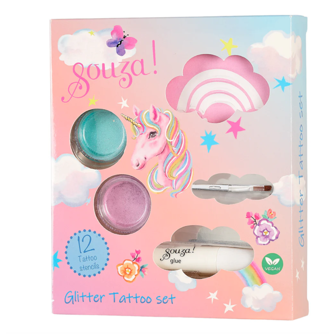 Souza Glitter tattoo set Eenhoorn