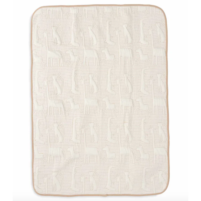 Jollein deken wieg 75x100 cm Jungle jambo Biscuit/oatmeal