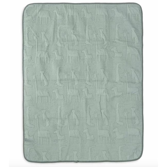 Jollein deken wieg 75x100 cm Jungle jambo Ash green/Laurel