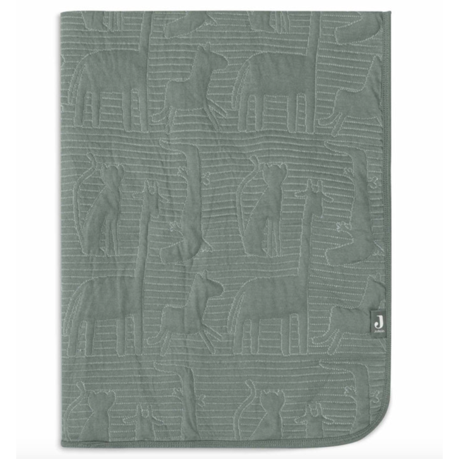 Jollein deken wieg 75x100 cm Jungle jambo Ash green/Laurel