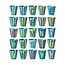 Alfabet beker streep Blauw